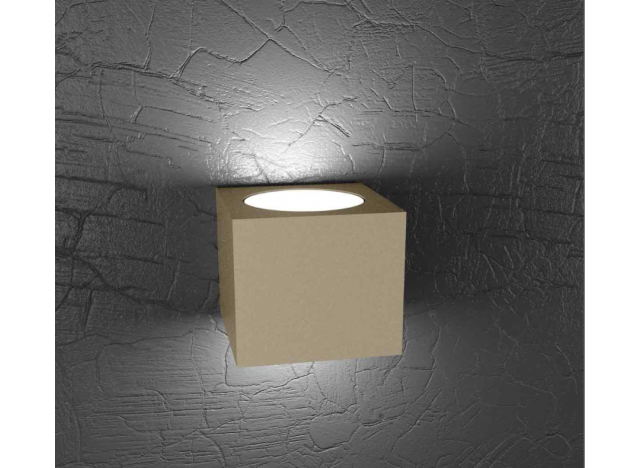 PLATE APPLIQUE 2 LUCI BIEMISSIONE SABBIA