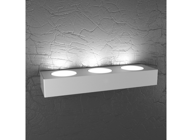 Top Light PLATE APPLIQUE 3 LUCI MONOEMISSIONE GRIGIO 1129/A3-GR