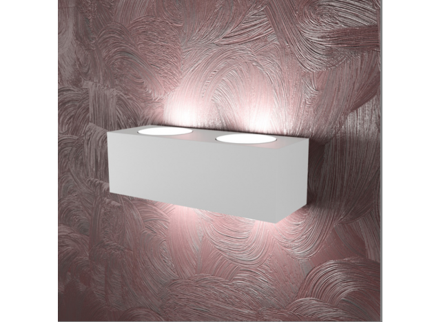 PLATE APPLIQUE 4 LUCI BIEMISSIONE GRIGIO