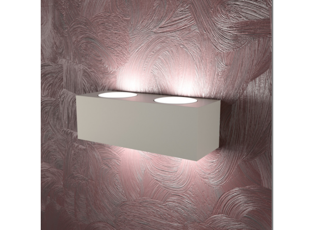 PLATE APPLIQUE 4 LUCI BIEMISSIONE SABBIA