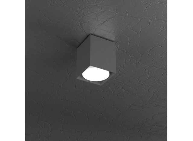 PLATE PLAFONIERA TUBO H.10 1 LUCE GRIGIO ANTRACITE