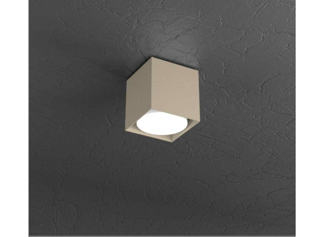 PLATE PLAFONIERA TUBO H.10 1 LUCE SABBIA