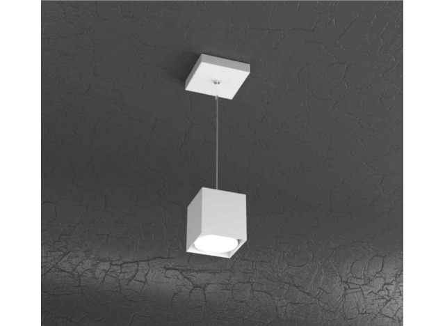 PLATE SOSPENSIONE TUBO H.10 1 LUCE BIANCO