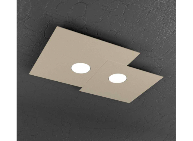 PLATE PLAFONIERA 2 LUCI SABBIA