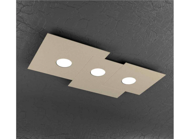PLATE PLAFONIERA 3 LUCI SABBIA