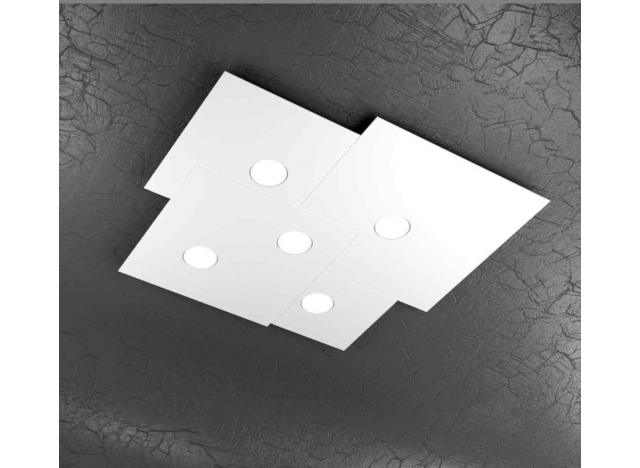 PLATE PLAFONIERA 5 LUCI BIANCO