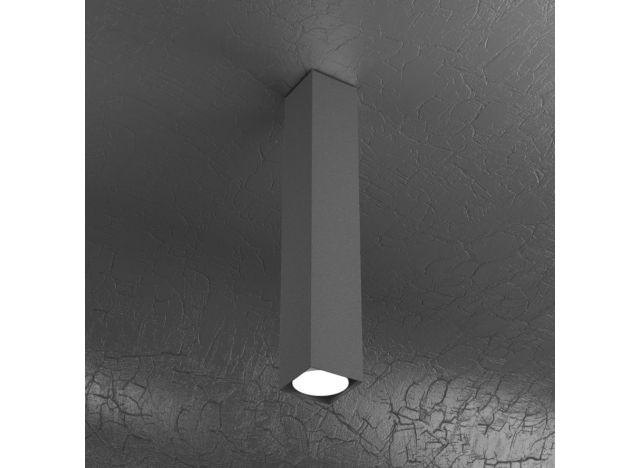 PLATE PLAFONIERA TUBO H.50 1 LUCE GRIGIO ANTRACITE