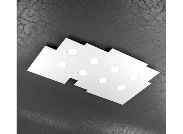 PLATE PLAFONIERA 8 LUCI BIANCO