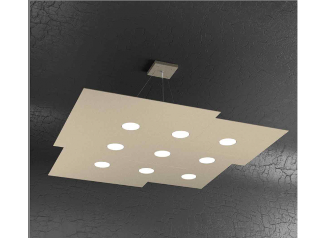 PLATE SOSPENSIONE 9 LUCI SABBIA
