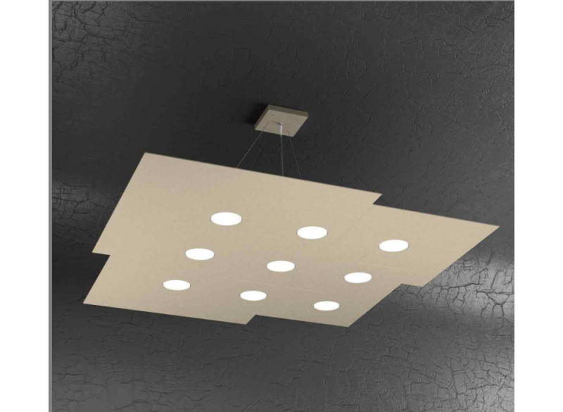 PLATE SOSPENSIONE 9 LUCI SABBIA