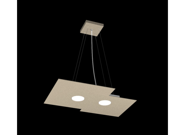 PLATE SOSPENSIONE 2 LUCI SABBIA